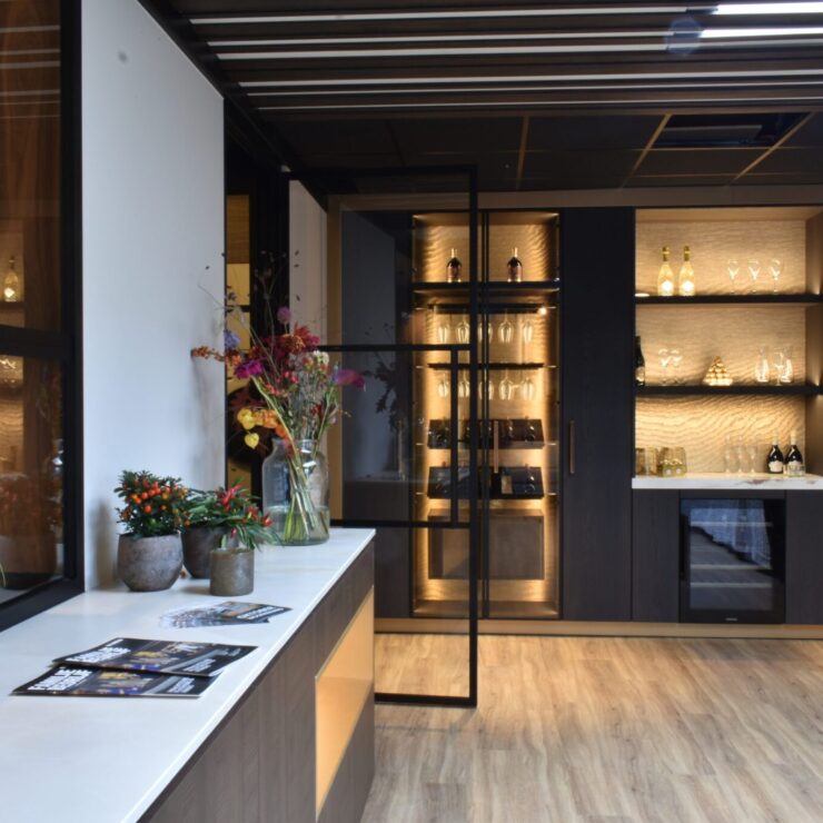 chique kastenwand met ledverlichting
