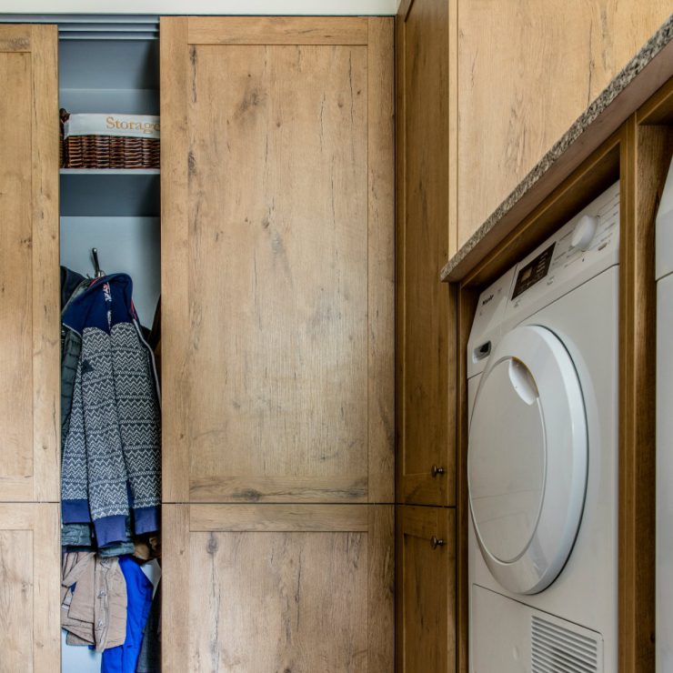 landelijke bijkeuken met ombouw