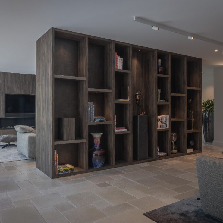 open kastenwand als roomdivider