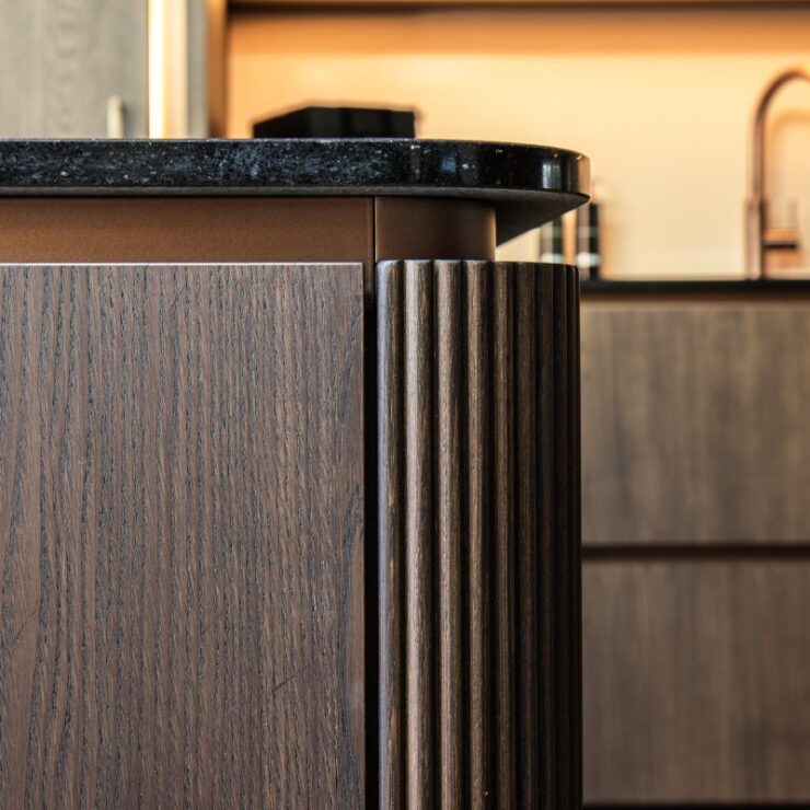 Close-up ronding kookeiland