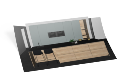 Minimalistische keuken met bar
