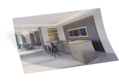 luxe keuken met bar