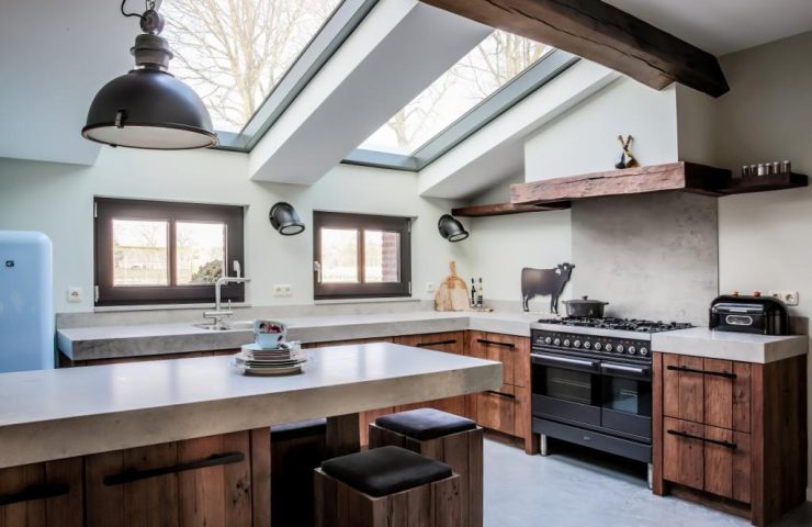 karakteristieke keuken met uniek hout