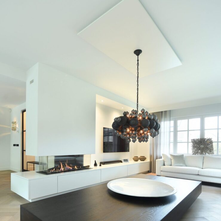 haardmeubel in luxueuze woning